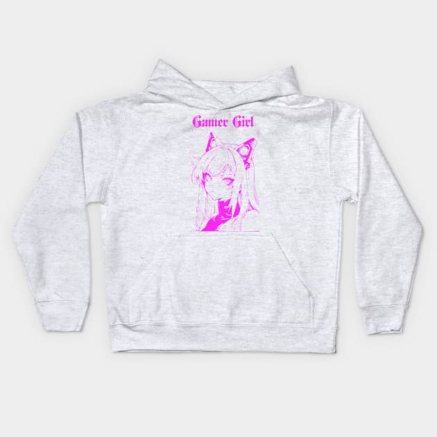 Gamer girl Kids Hoodie by DeathAnarchy